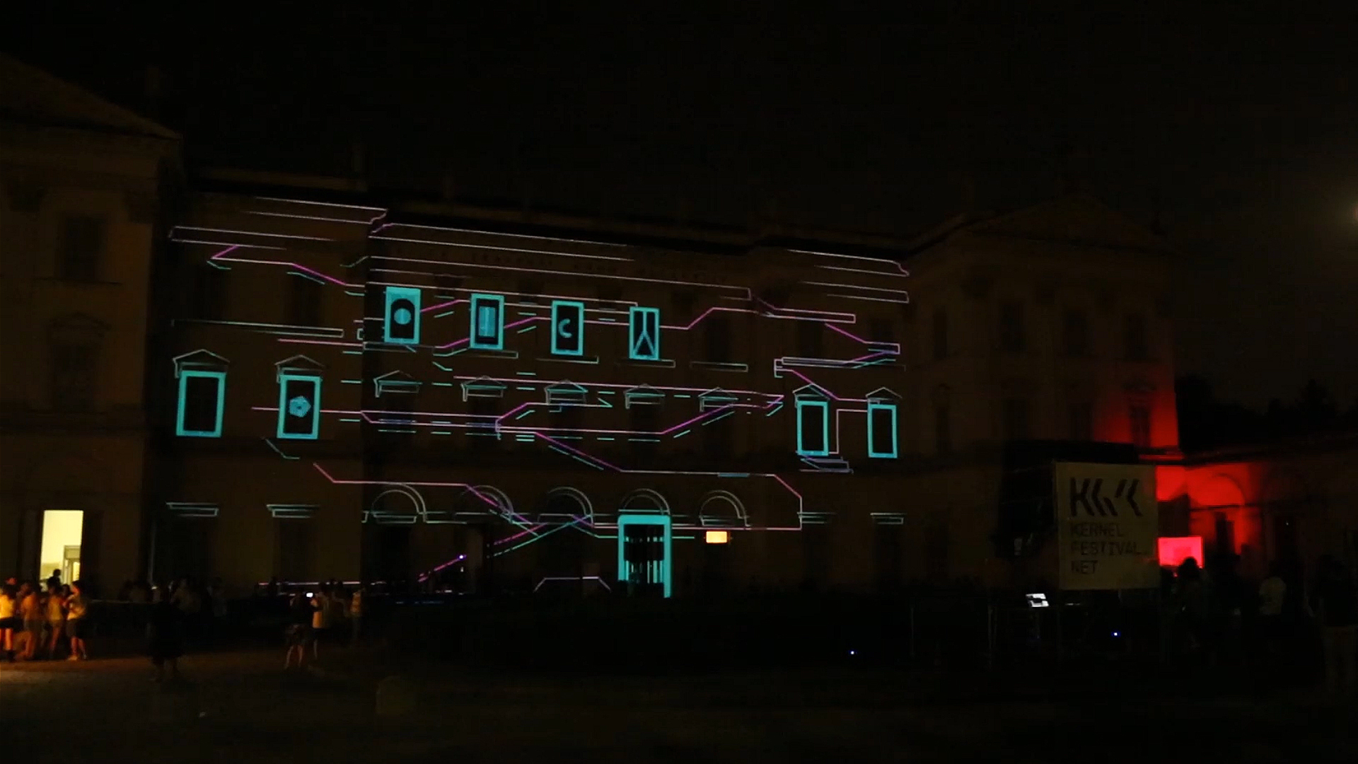 kernel festival building videomapping